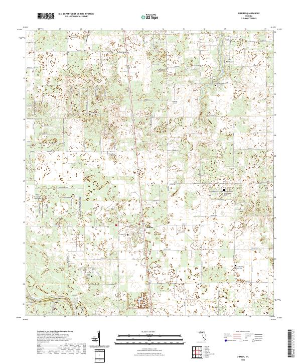 O'Brien, FL — USGS 7.5-minute topo (2024)