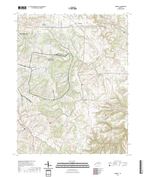 Moberly, KY — USGS 7.5-minute topo (2022)