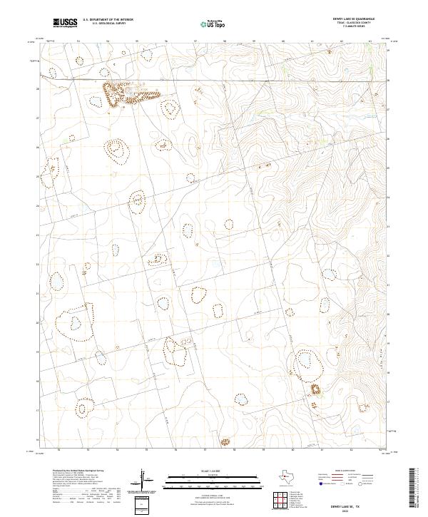Dewey Lake SE, TX — USGS 7.5-minute topo (2022)