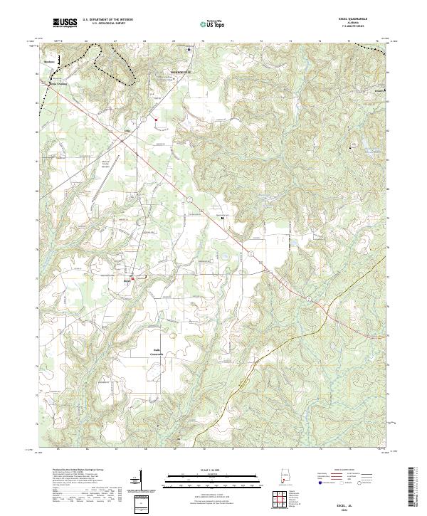 Excel, AL — USGS 7.5-minute topo (2024)