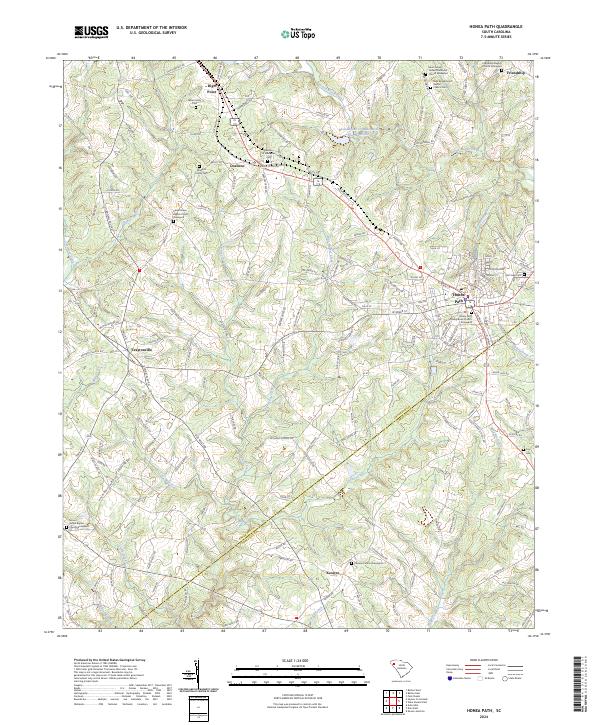Honea Path, SC — USGS 7.5-minute topo (2024)
