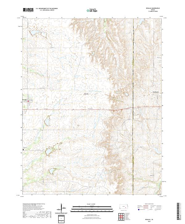 Rosalia, KS — USGS 7.5-minute topo (2022)