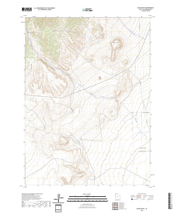 Black Butte, UT — USGS 7.5-minute topo (2023)
