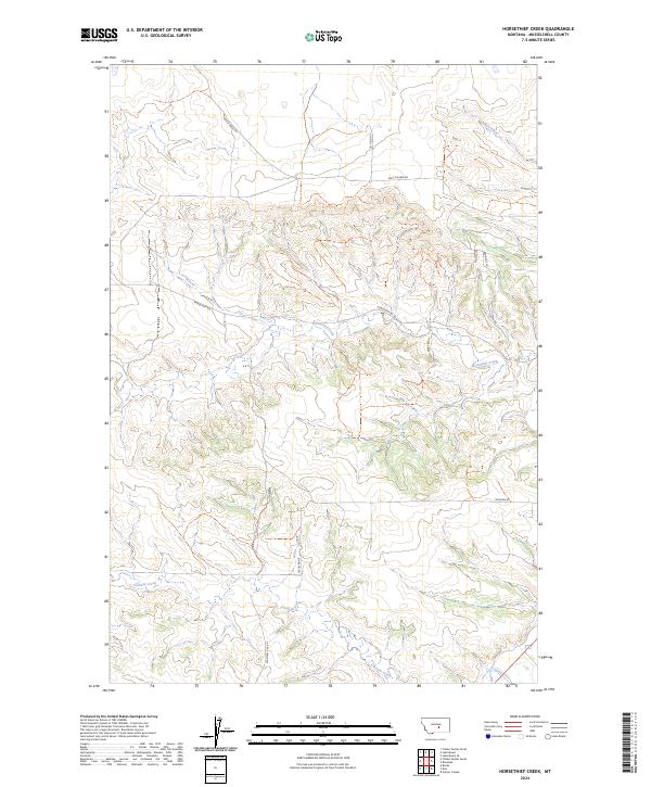 Horsethief Creek, MT — USGS 7.5-minute topo (2024)