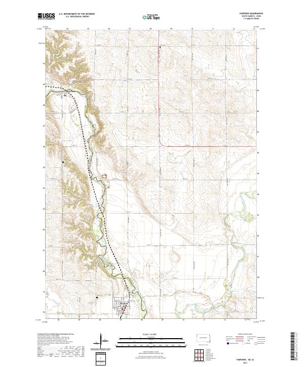 Fairview, SD-IA — USGS 7.5-minute topo (2021)