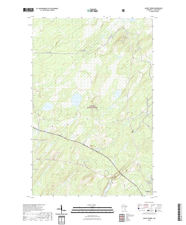 Mount Weber, MN — USGS 7.5-minute topo (2022)