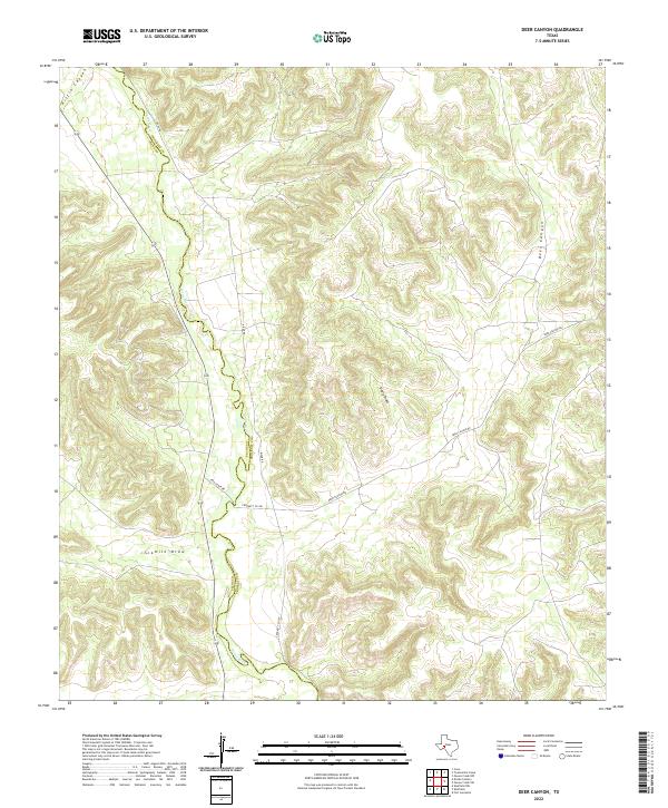 Deer Canyon, TX — USGS 7.5-minute topo (2022)