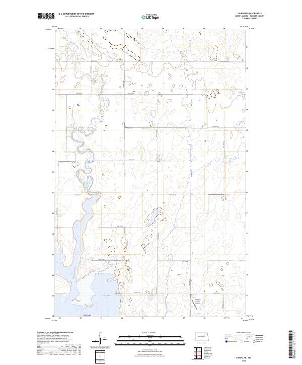 Cando NE, ND — USGS 7.5-minute topo (2024)