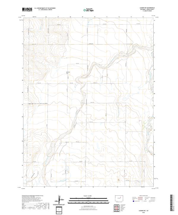 Leader SW, CO — USGS 7.5-minute topo (2022)