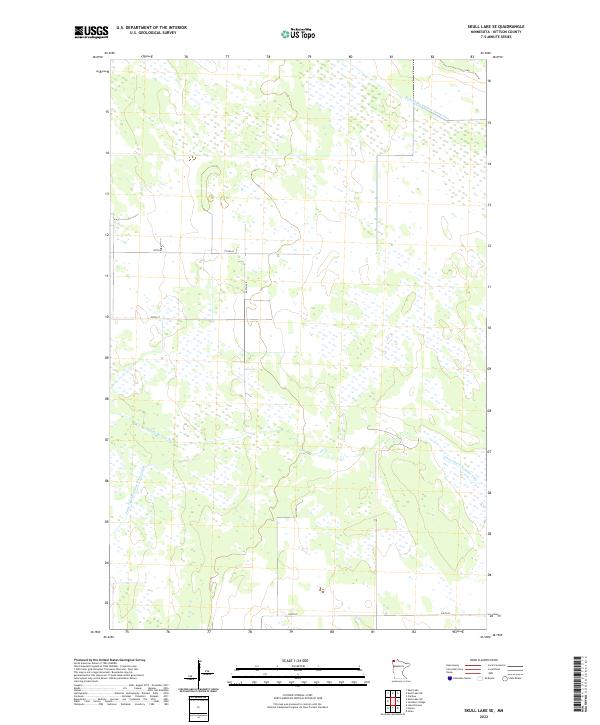 Skull Lake SE, MN — USGS 7.5-minute topo (2022)