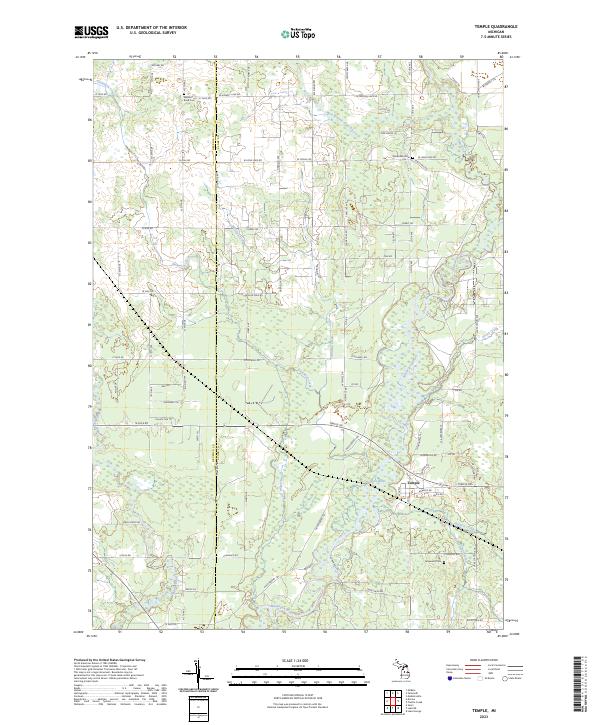 Temple, MI — USGS 7.5-minute topo (2023)