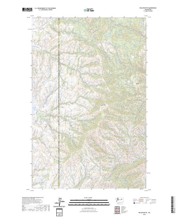 Keller Butte, WA — USGS 7.5-minute topo (2023)