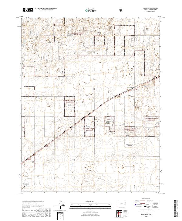 Wilburton, KS — USGS 7.5-minute topo (2022)