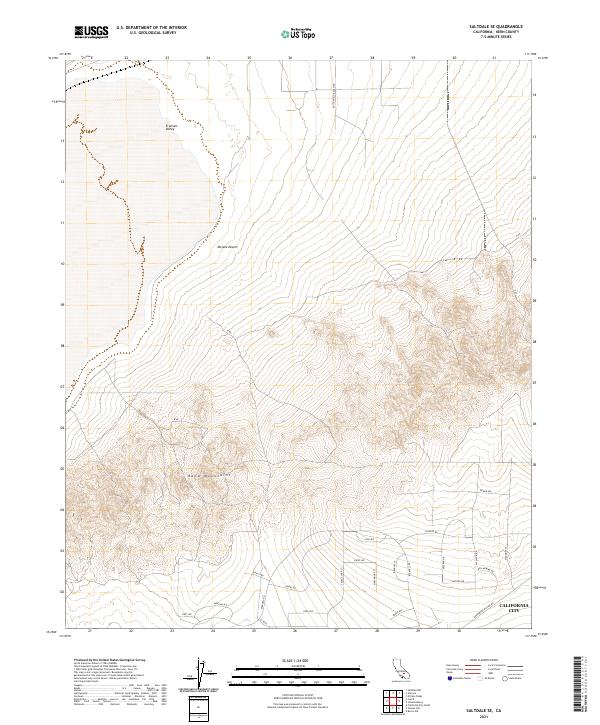 Saltdale SE, CA — USGS 7.5-minute topo (2021)