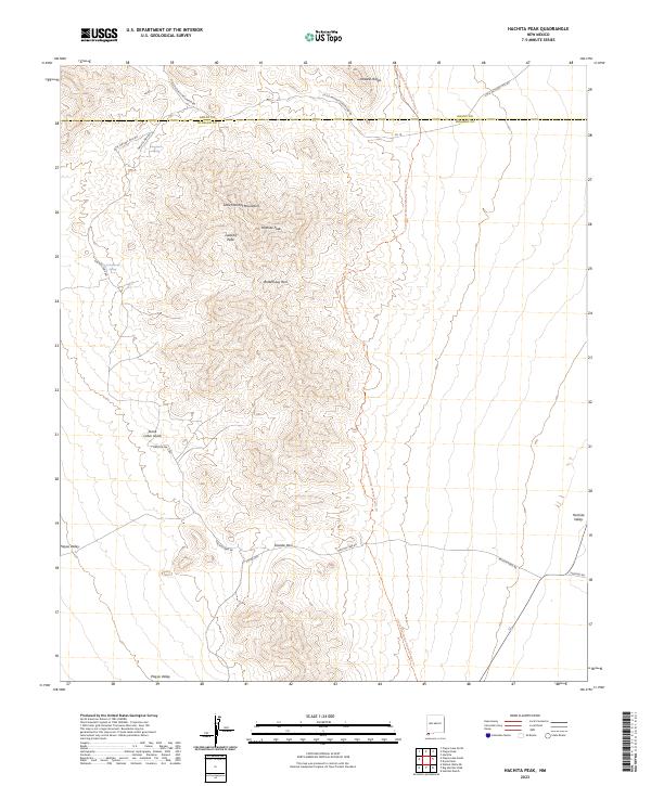 Hachita Peak, NM — USGS 7.5-minute topo (2023)