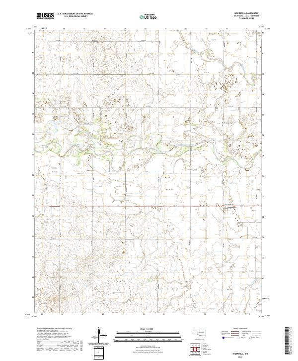 Ingersoll, OK — USGS 7.5-minute topo (2022)