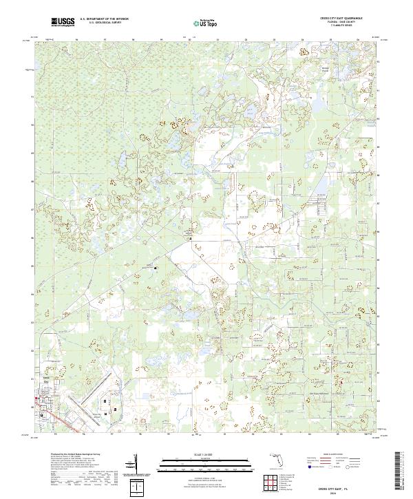 Cross City East, FL — USGS 7.5-minute topo (2024)