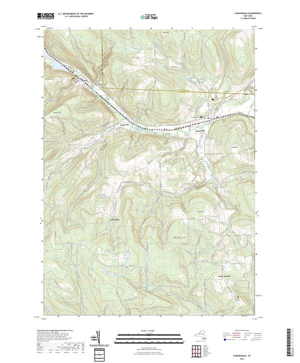 Canaseraga, NY — USGS 7.5-minute topo (2023)