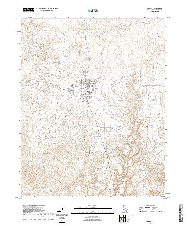 Stinnett, TX — USGS 7.5-minute topo (2022)