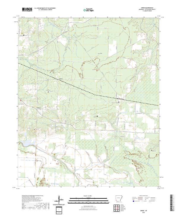 Arden, AR — USGS 7.5-minute topo (2024)
