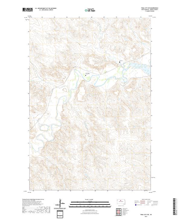 Trail City SW, SD — USGS 7.5-minute topo (2021)