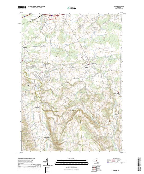 Vernon, NY — USGS 7.5-minute topo (2023)