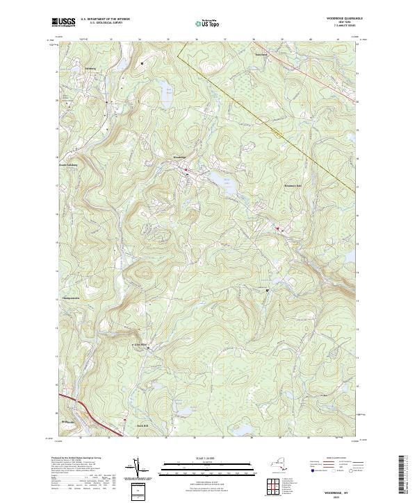 Woodridge, NY — USGS 7.5-minute topo (2023)