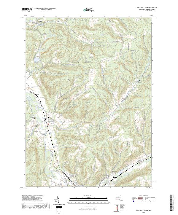 Wellsville North, NY — USGS 7.5-minute topo (2023)