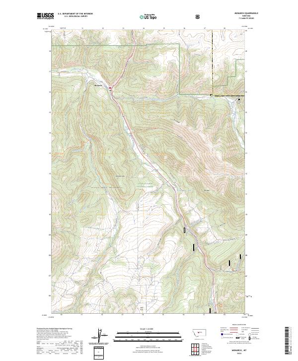 Monarch, MT — USGS 7.5-minute topo (2024)