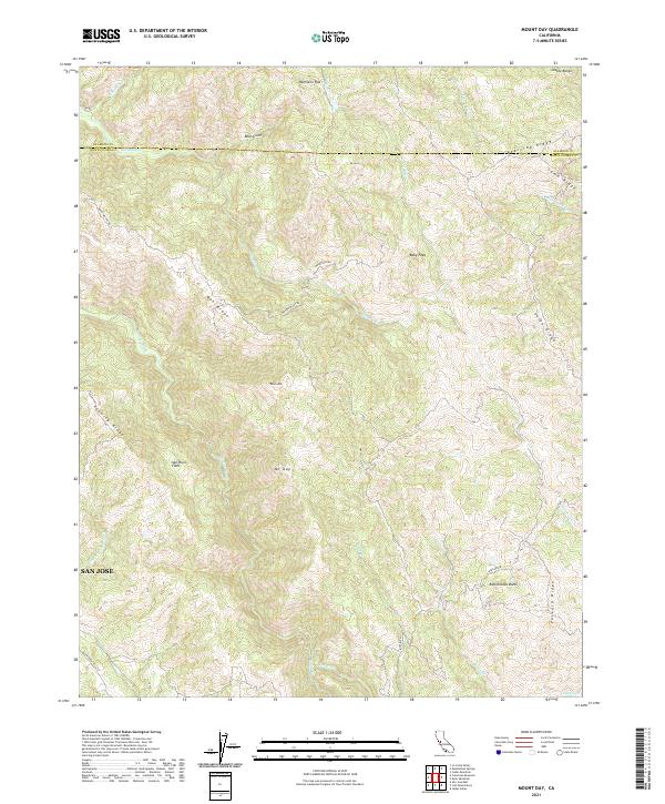 Mount Day, CA — USGS 7.5-minute topo (2021)