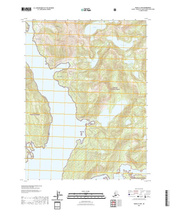 Craig A-2 NW, AK — USGS 7.5-minute topo (2021)