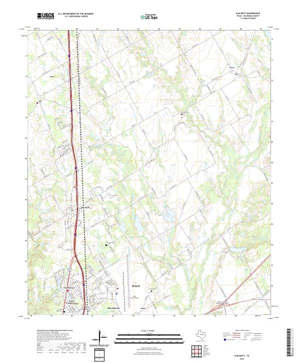 Elm Mott, TX — USGS 7.5-minute topo (2022)