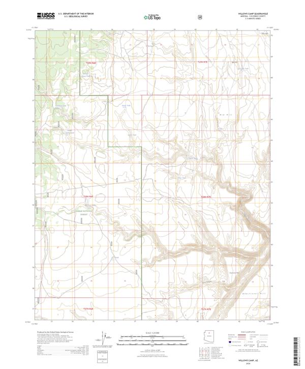Willows Camp, AZ — USGS 7.5-minute topo (2026)