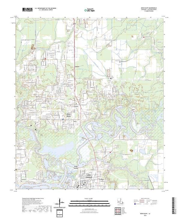 Moss Bluff, LA — USGS 7.5-minute topo (2024)