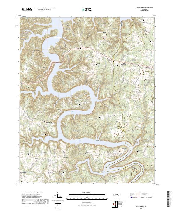 Sligo Bridge, TN — USGS 7.5-minute topo (2022)