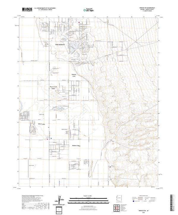 Needles NE, AZ — USGS 7.5-minute topo (2023)