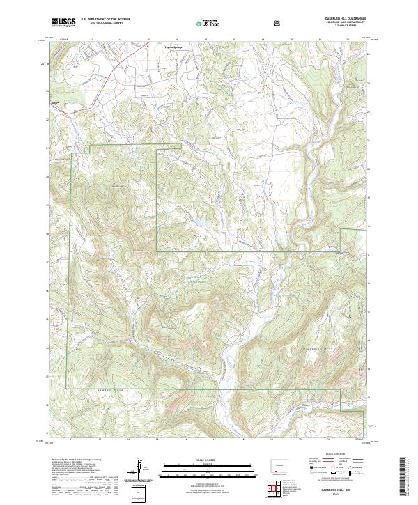 Oakbrush Hill, CO — USGS 7.5-minute topo (2023)