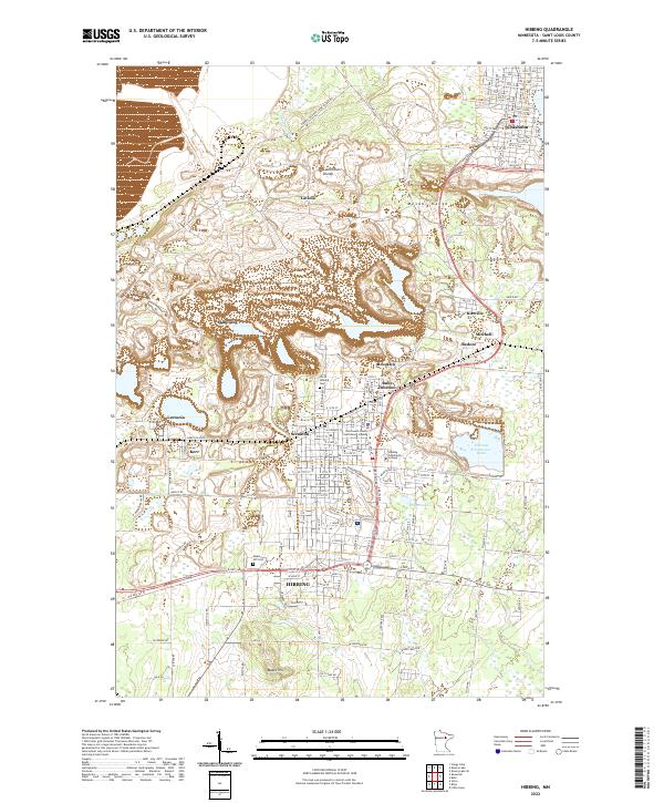 Hibbing, MN — USGS 7.5-minute topo (2022)