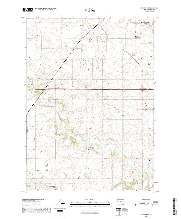 Buckeye East, IA — USGS 7.5-minute topo (2022)