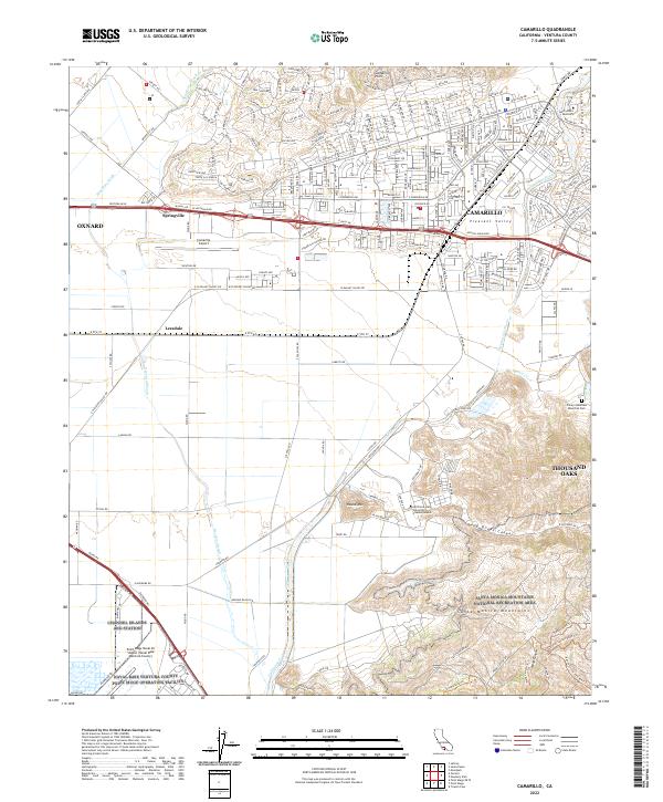 Camarillo, CA — USGS 7.5-minute topo (2022)
