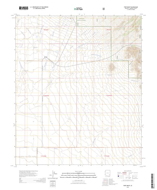 Fort Grant, AZ — USGS 7.5-minute topo (2026)