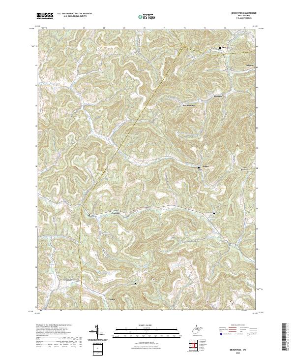 Brownton, WV — USGS 7.5-minute topo (2023)