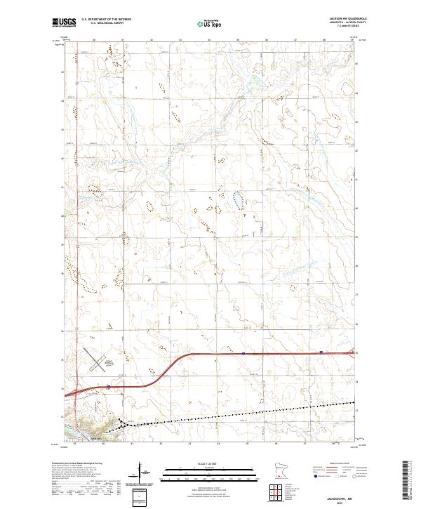 Jackson NW, MN — USGS 7.5-minute topo (2022)