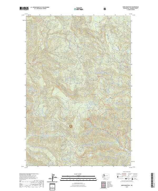 Bare Mountain, WA — USGS 7.5-minute topo (2023)
