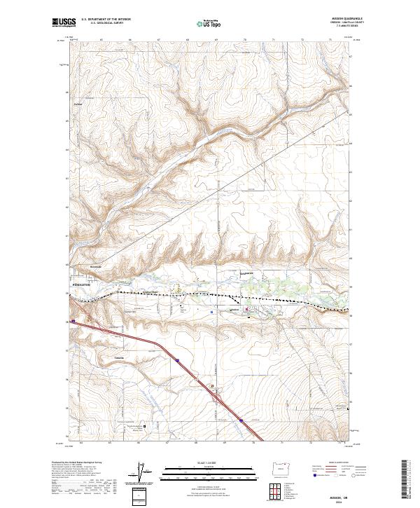 Mission, OR — USGS 7.5-minute topo (2024)