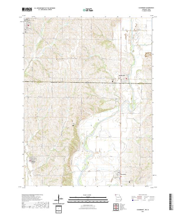 Clearmont, MO-IA — USGS 7.5-minute topo (2021)