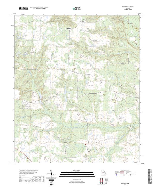 Methvins, GA — USGS 7.5-minute topo (2024)