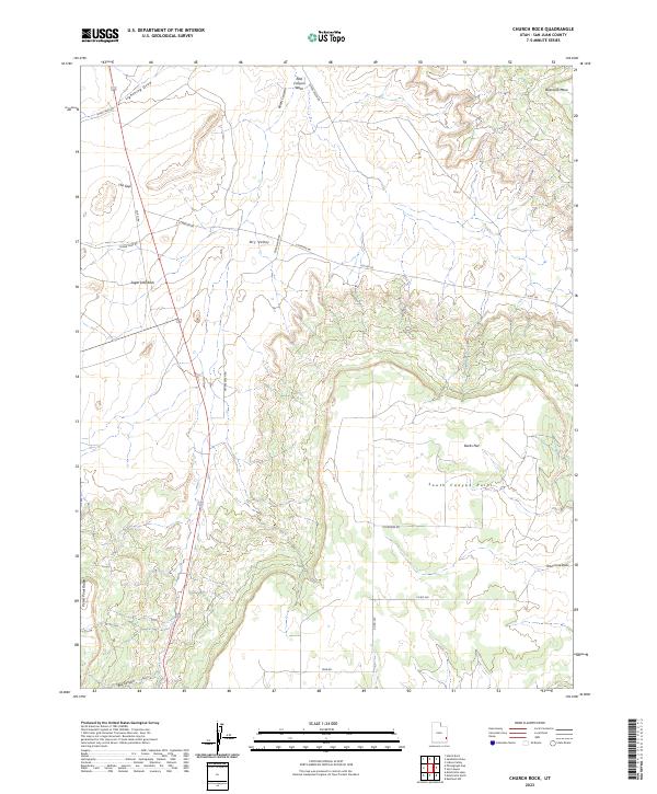 Church Rock, UT — USGS 7.5-minute topo (2023)