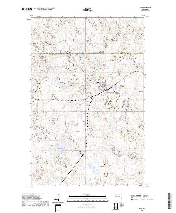 Max, ND — USGS 7.5-minute topo (2024)