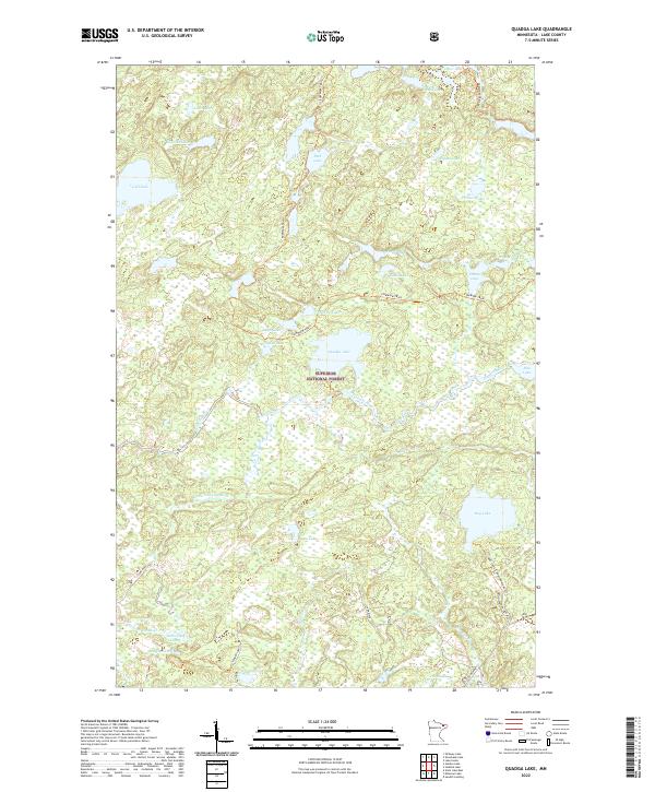 Quadga Lake, MN — USGS 7.5-minute topo (2022)